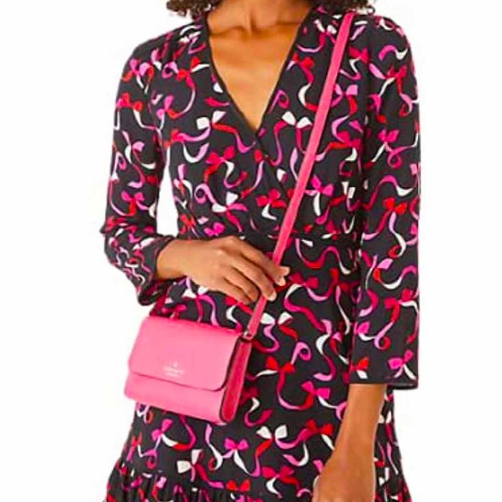 KATE SPADE Brynn Saffiano crossbody bag small in Pink Ruby 🎀💘Barbiecore💗 - Picture 2 of 6